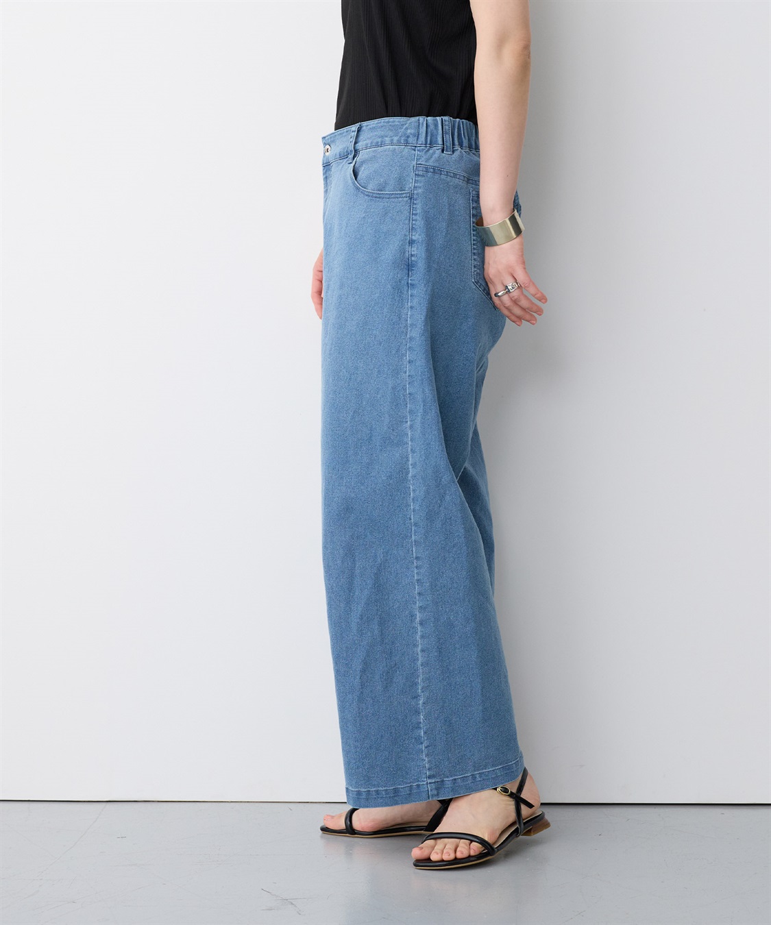 anyfee 【anyfee/プラスサイズ】美脚シルエットストレートデニムパンツ_sub_5