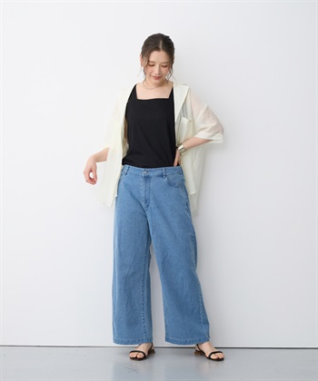 Life Style by cross marche 【anyfee/プラスサイズ】美脚シルエットストレートデニムパンツ_subthumb_8