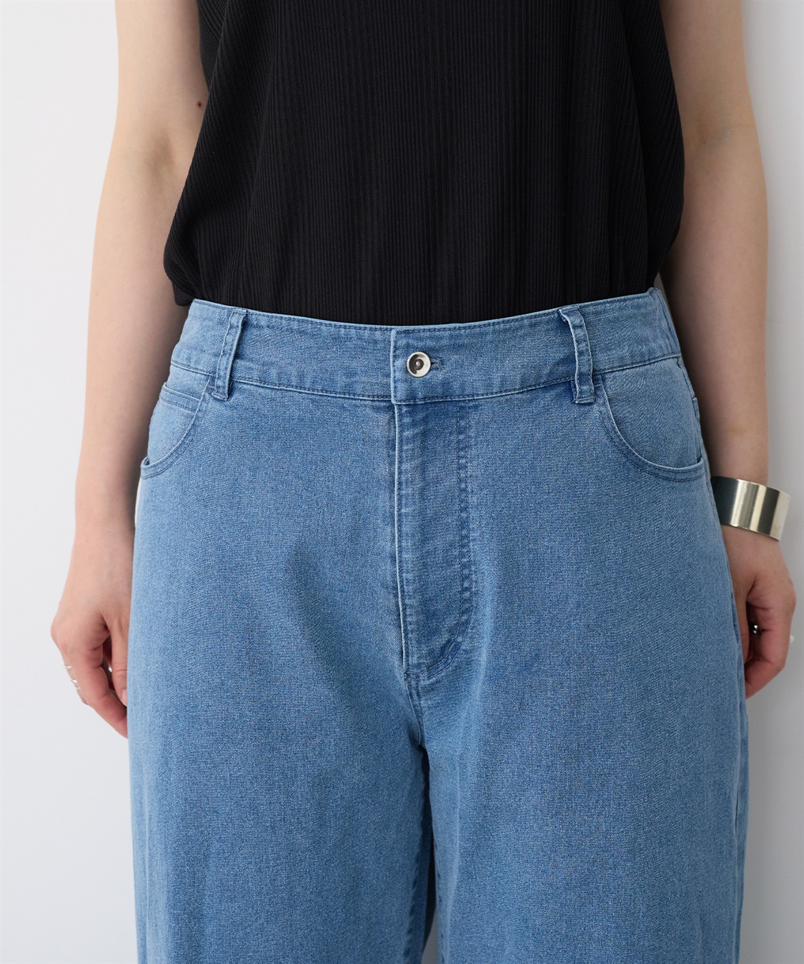 anyfee 【anyfee/プラスサイズ】美脚シルエットストレートデニムパンツ_sub_17