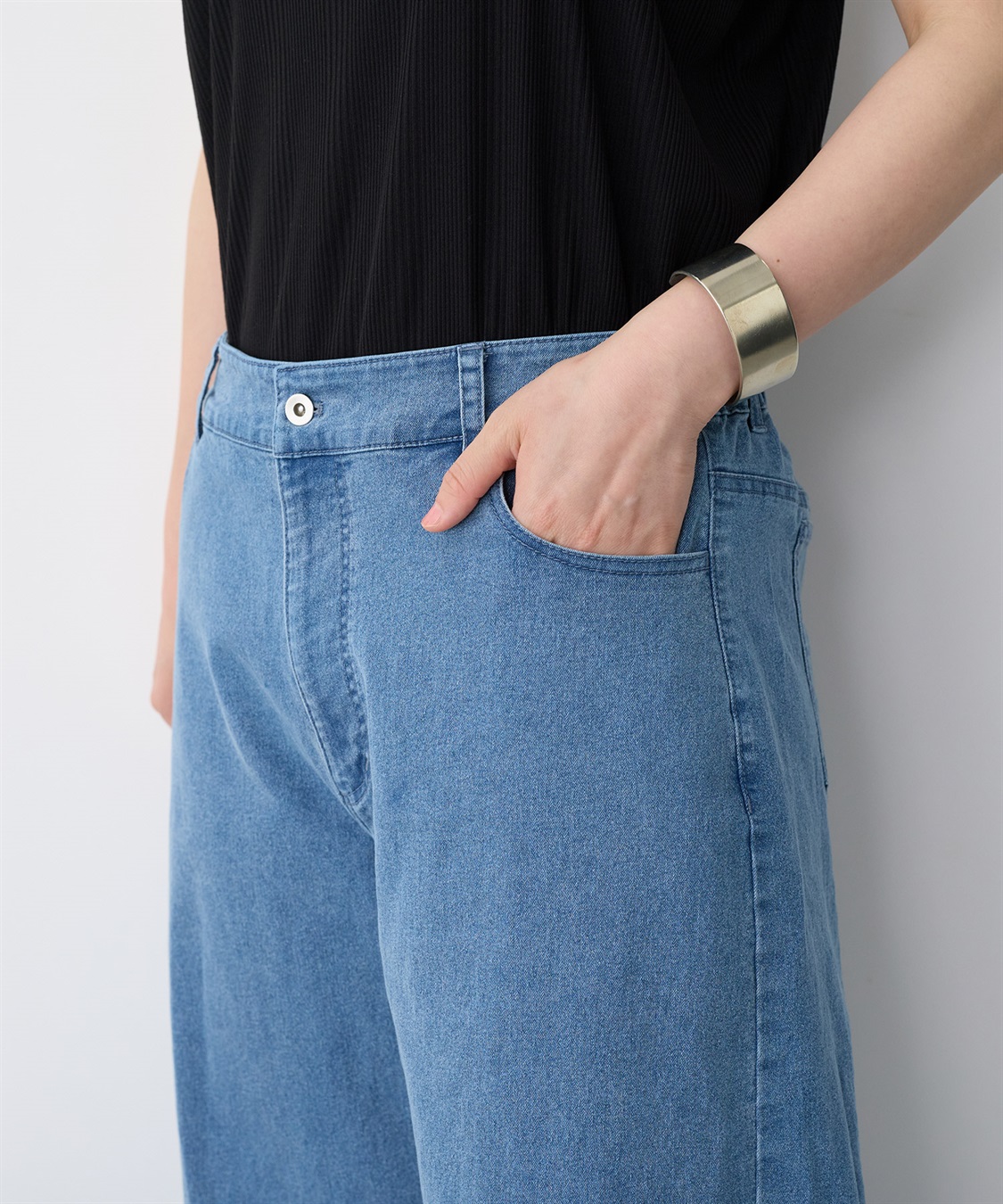 anyfee 【anyfee/プラスサイズ】美脚シルエットストレートデニムパンツ_sub_18