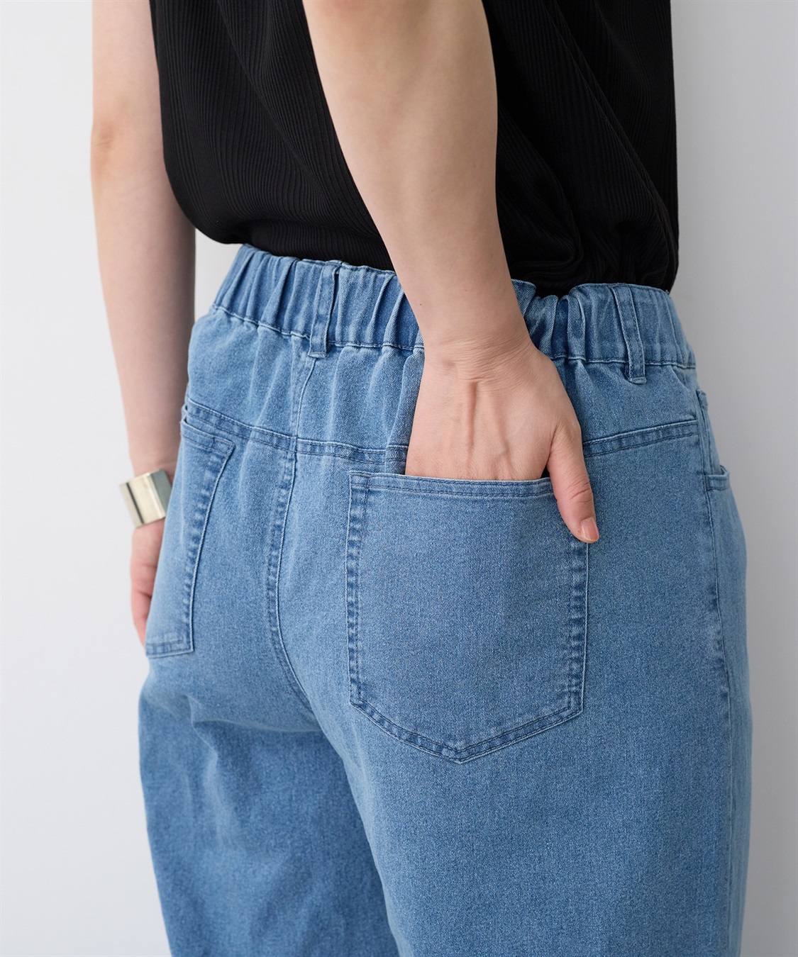 anyfee 【anyfee/プラスサイズ】美脚シルエットストレートデニムパンツ_sub_20