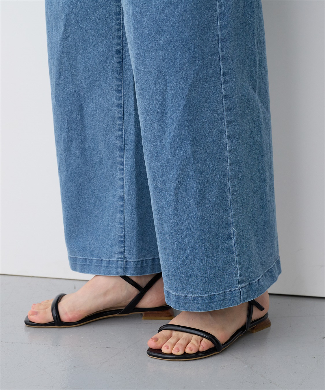 anyfee 【anyfee/プラスサイズ】美脚シルエットストレートデニムパンツ_sub_21