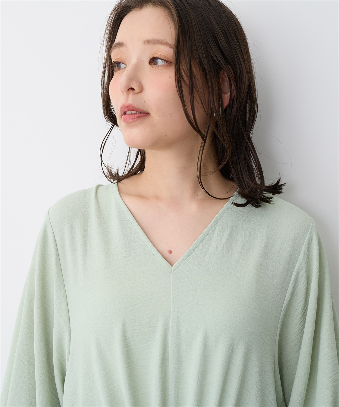 anyfee 【anyfee/プラスサイズ】エアリーシーウエストドロストギャザーワンピース_sub_9