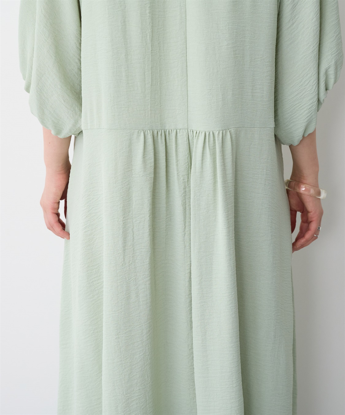 anyfee 【anyfee/プラスサイズ】エアリーシーウエストドロストギャザーワンピース_sub_12