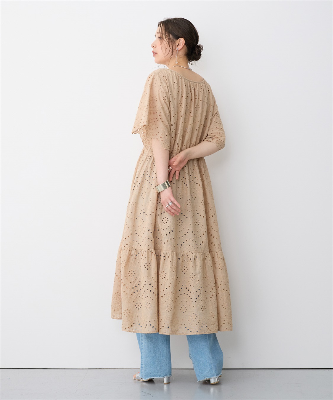 anyfee 【anyfee/プラスサイズ】パンチングレースワンピース_sub_6