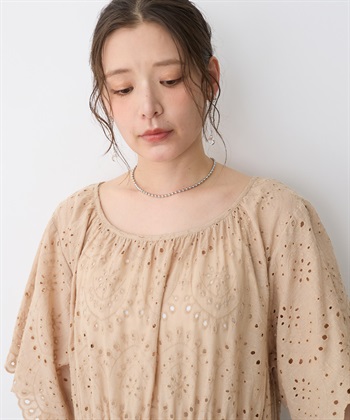 Life Style by cross marche 【anyfee/プラスサイズ】パンチングレースワンピース_subthumb_7