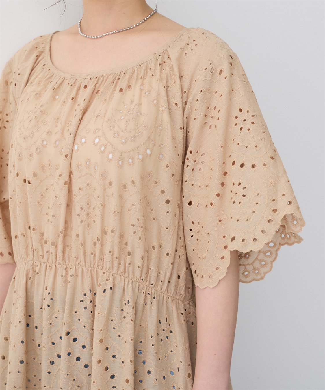 anyfee 【anyfee/プラスサイズ】パンチングレースワンピース_sub_8