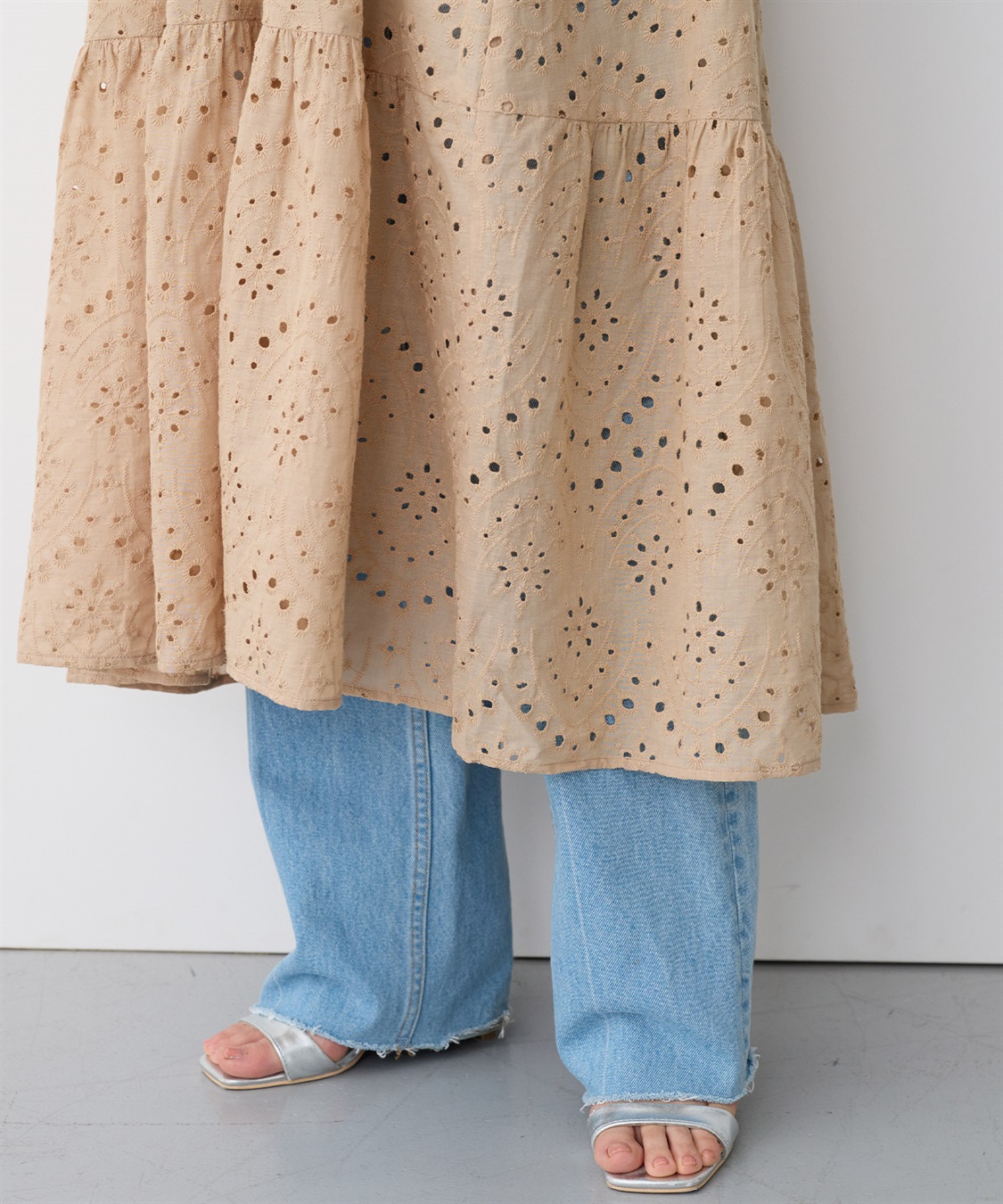 anyfee 【anyfee/プラスサイズ】パンチングレースワンピース_sub_9