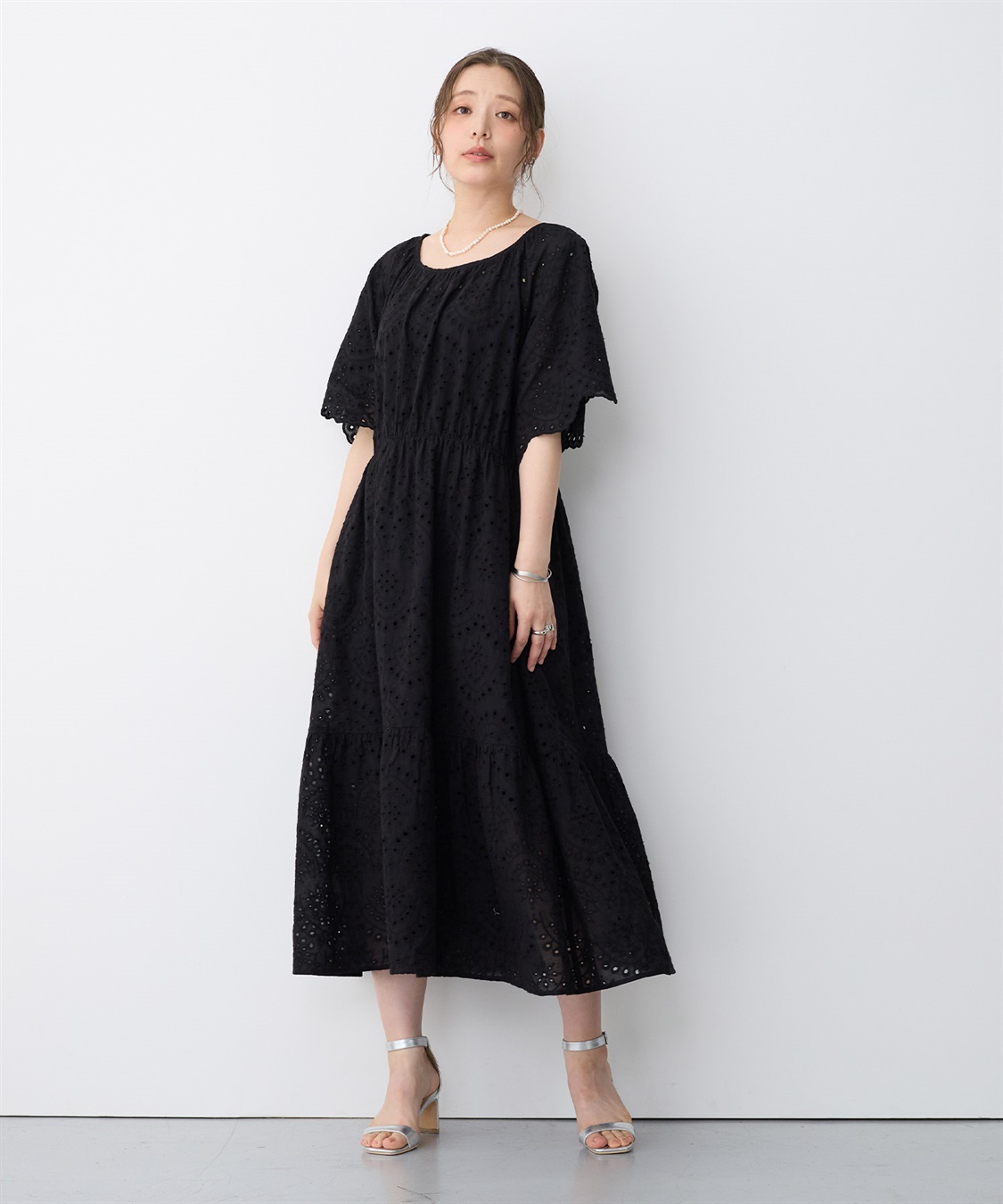 anyfee 【anyfee/プラスサイズ】パンチングレースワンピース_sub_14