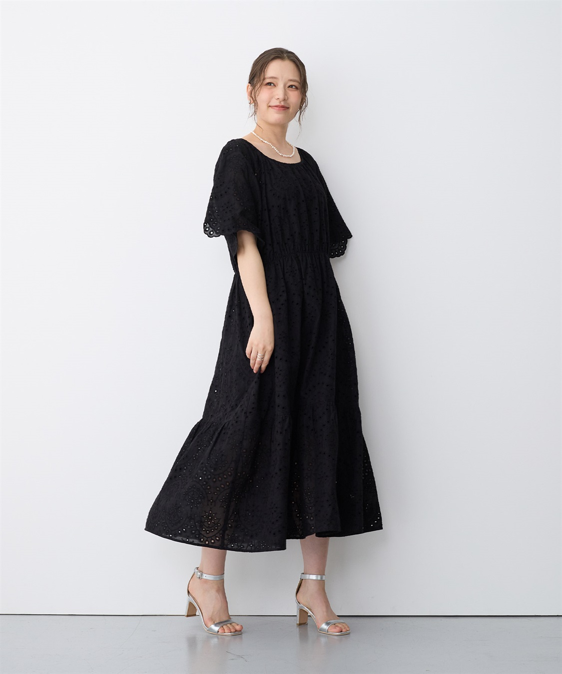 anyfee 【anyfee/プラスサイズ】パンチングレースワンピース_sub_15