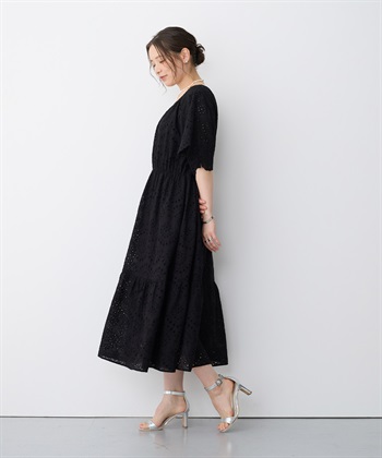 Life Style by cross marche 【anyfee/プラスサイズ】パンチングレースワンピース_subthumb_16