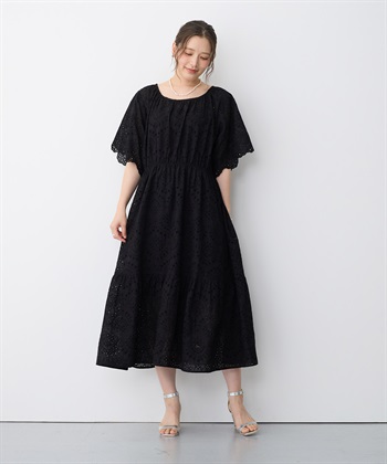 Life Style by cross marche 【anyfee/プラスサイズ】パンチングレースワンピース_subthumb_18
