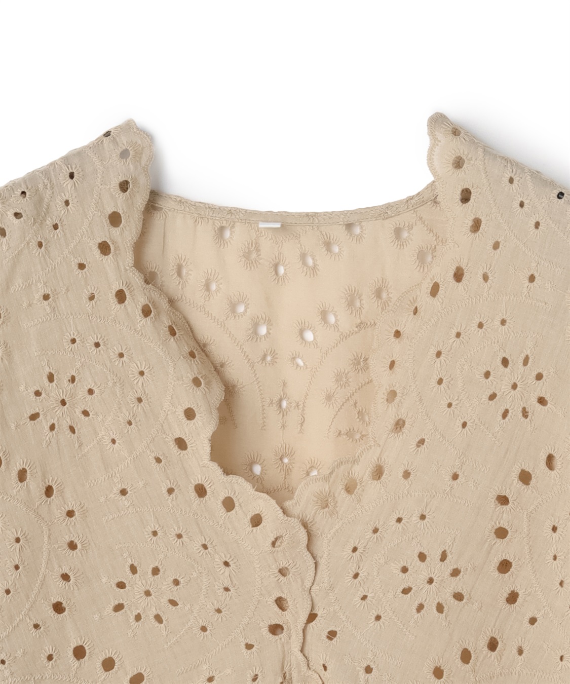 anyfee 【anyfee/プラスサイズ】パンチングレースフレアブラウス_sub_26