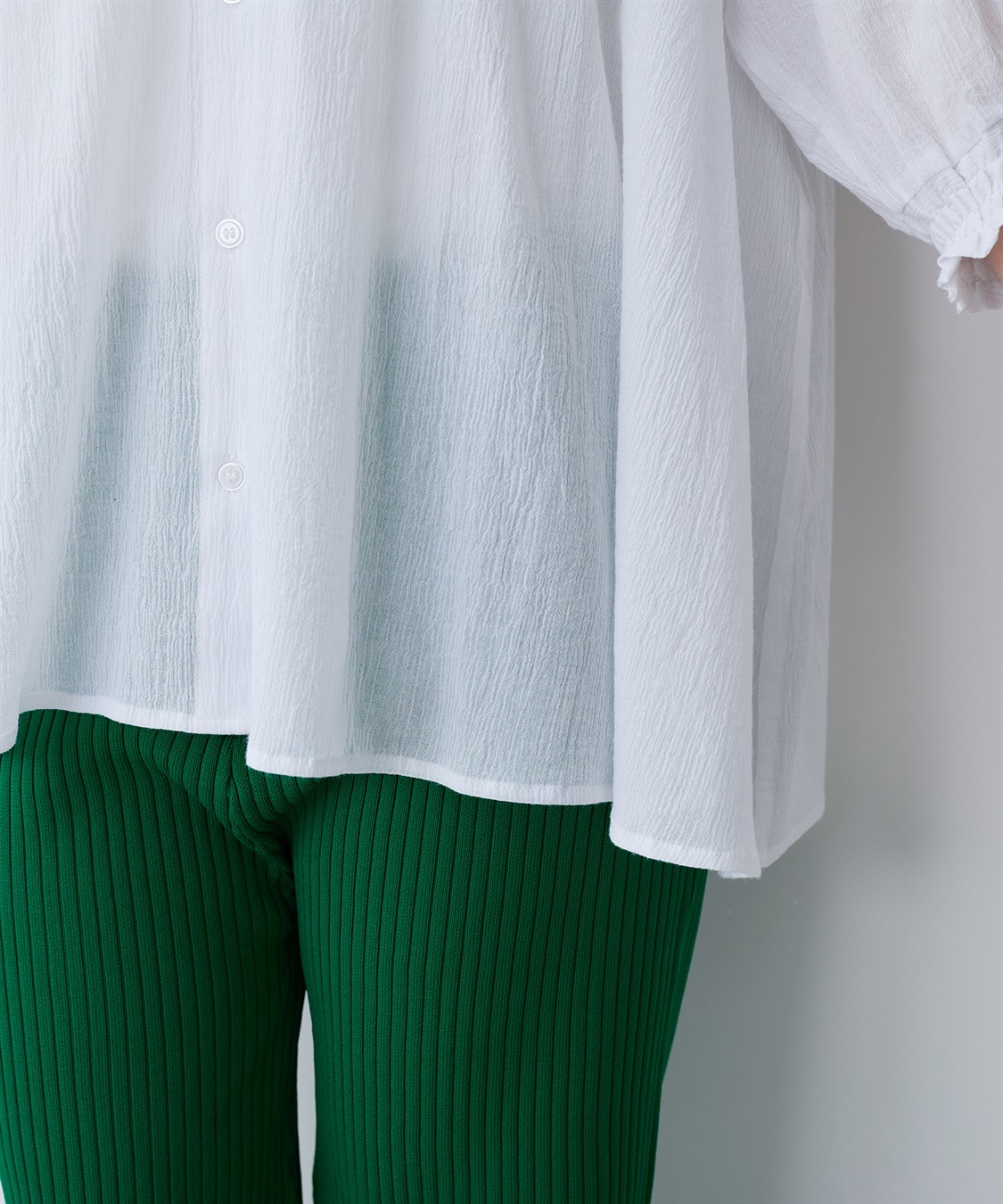 anyfee 【anyfee/プラスサイズ】リンクルギャザーフレアブラウス_sub_13