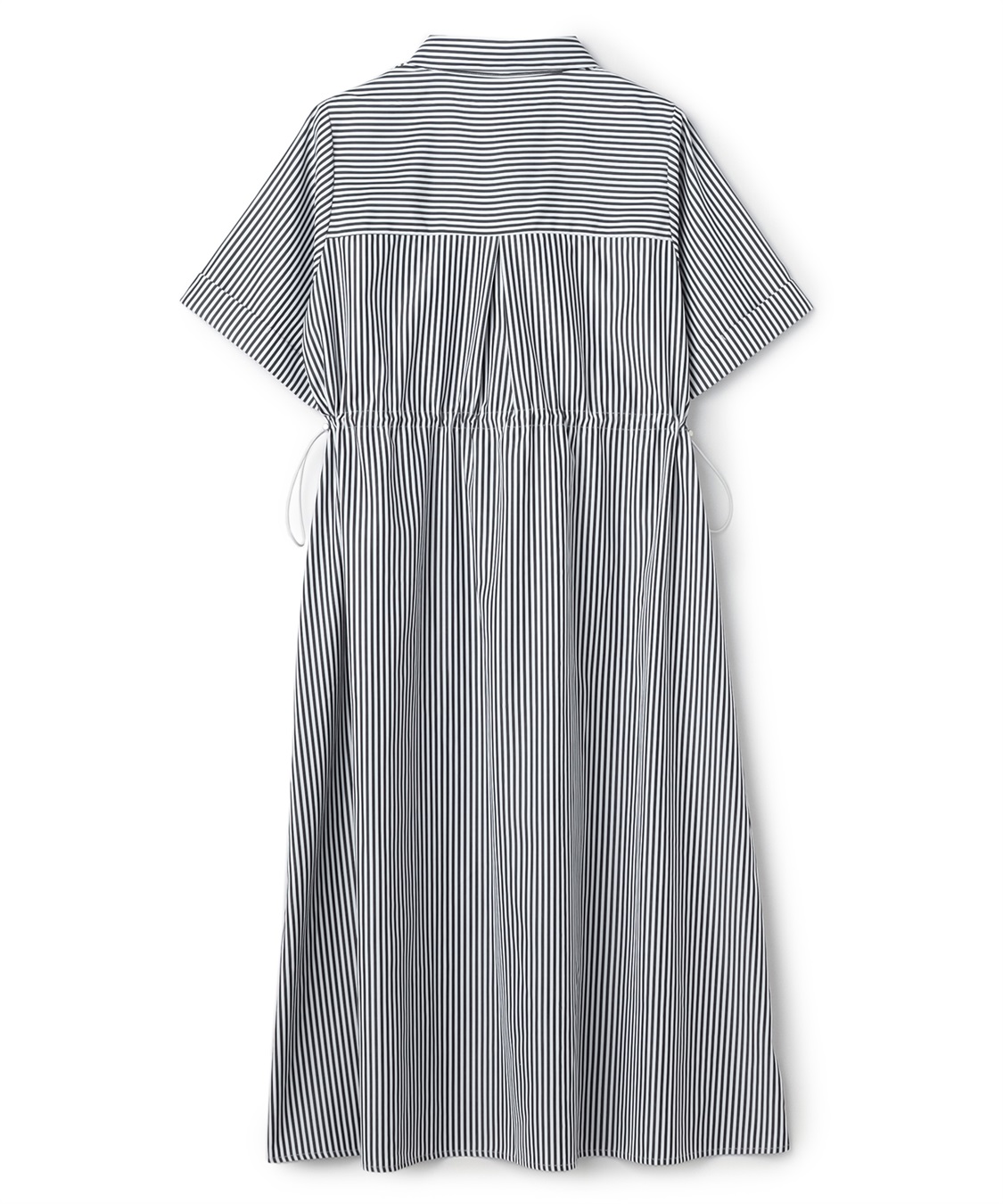 anyfee 【anyfee/プラスサイズ】ストライプ柄ドロストシャツ半袖ワンピース_sub_24