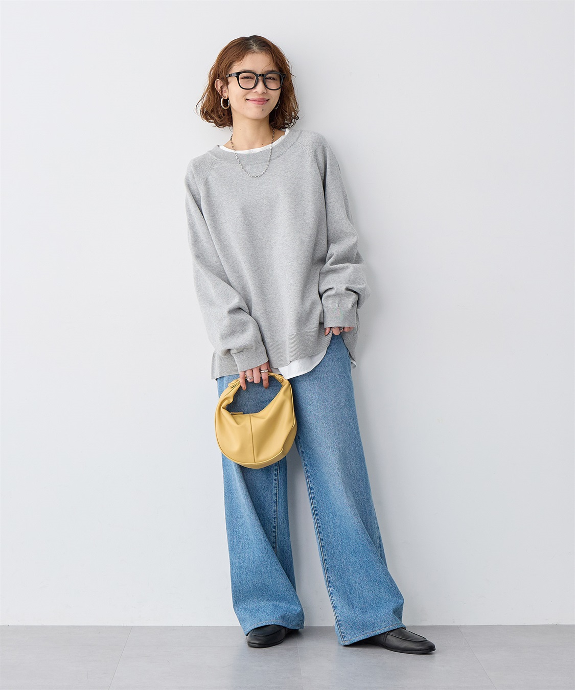 anyfee 【anyfee/大きいサイズ】スウェットライクニットプルオーバー_sub_1