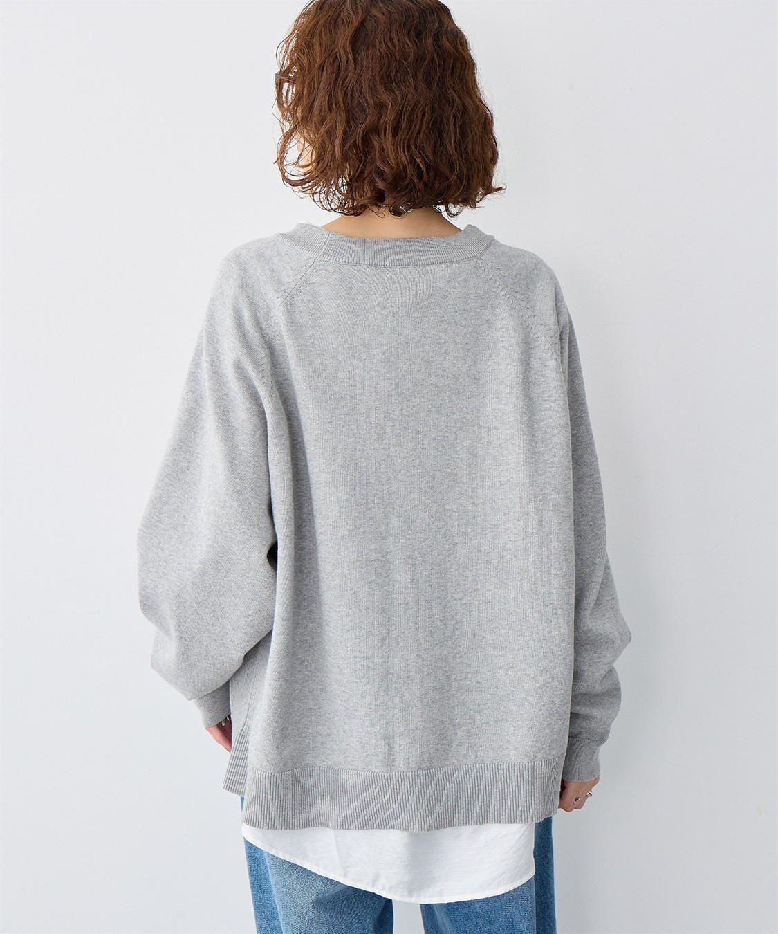 anyfee 【anyfee/大きいサイズ】スウェットライクニットプルオーバー_sub_6