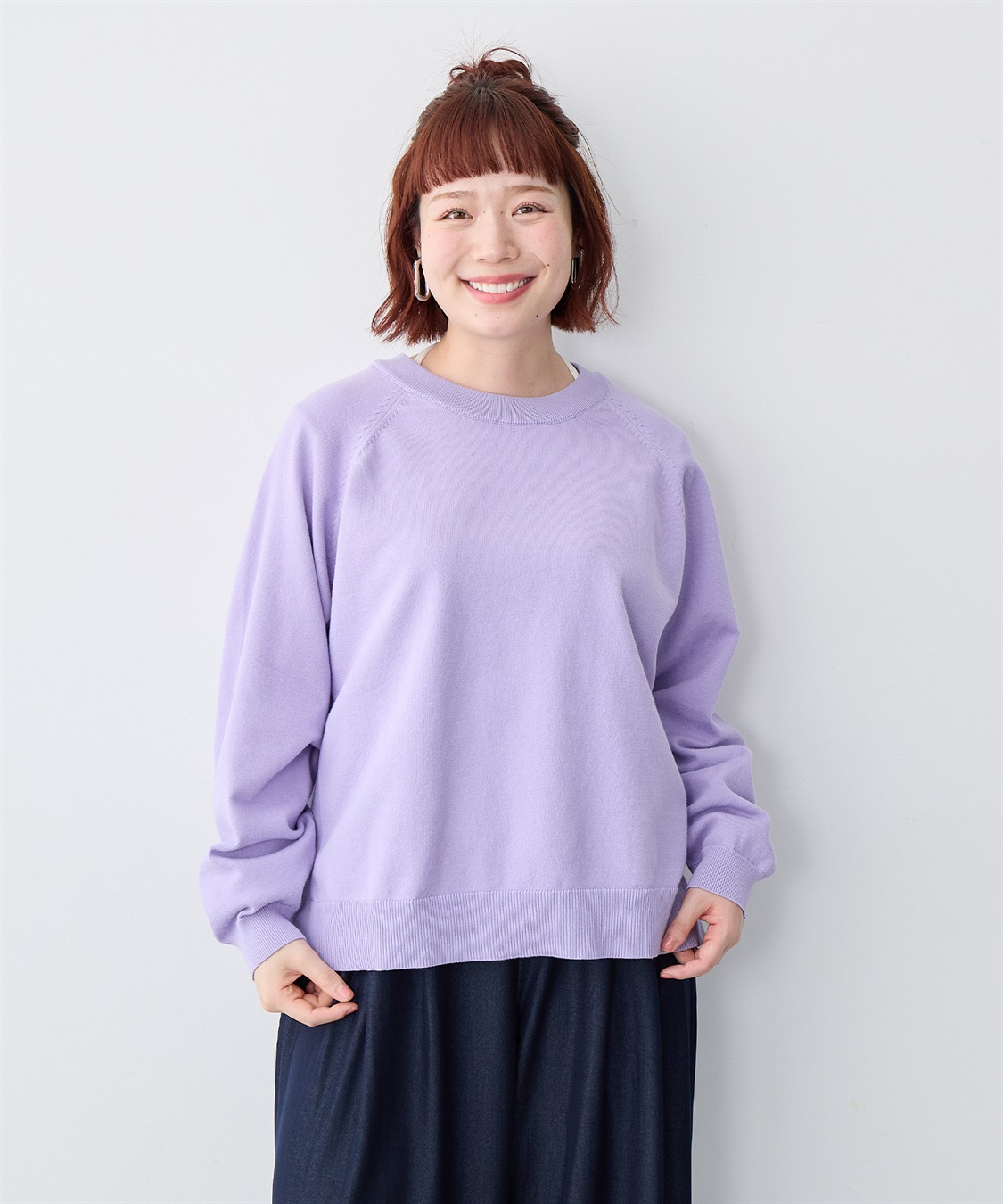 anyfee 【anyfee/大きいサイズ】スウェットライクニットプルオーバー_sub_20