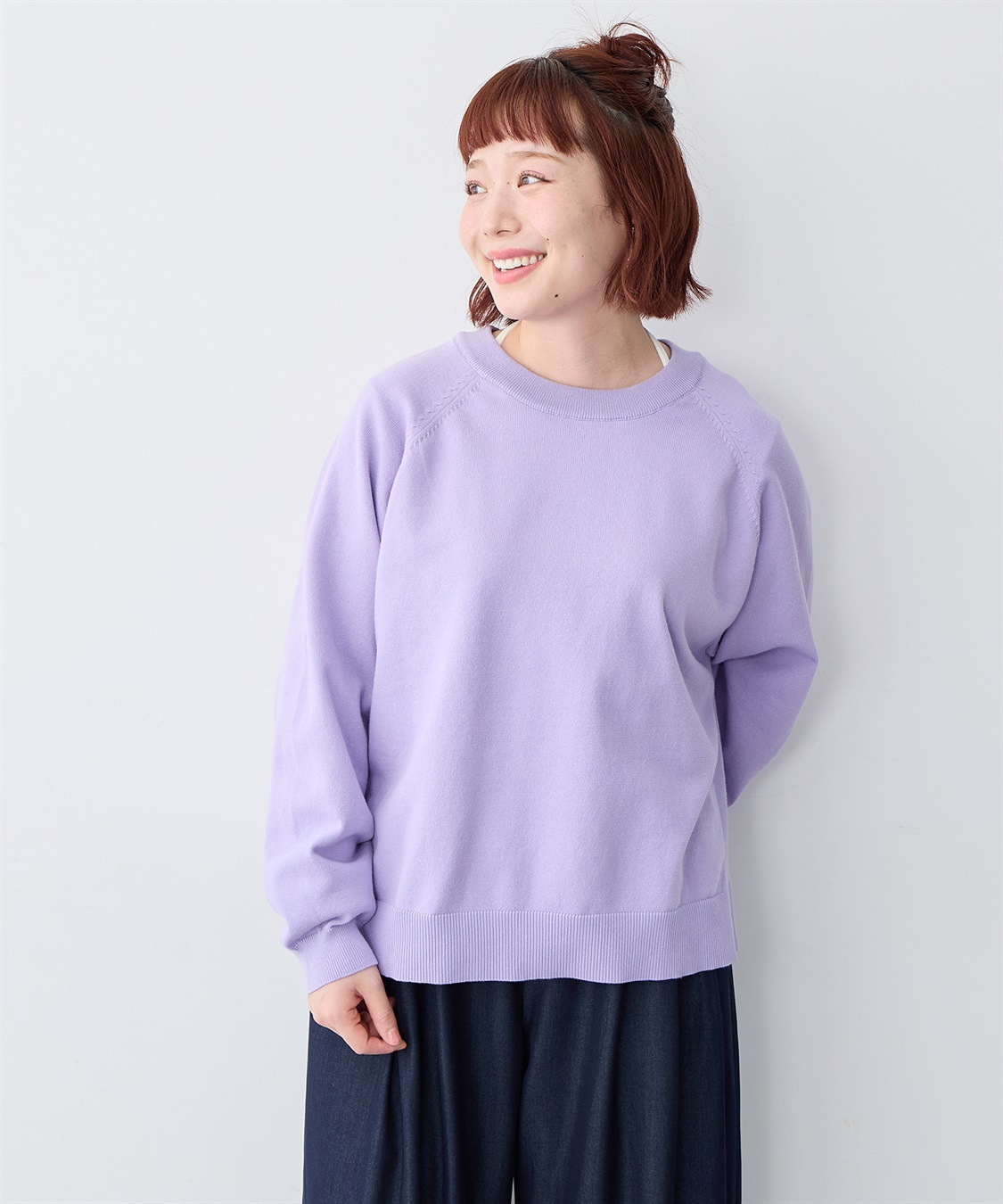 anyfee 【anyfee/大きいサイズ】スウェットライクニットプルオーバー_sub_21