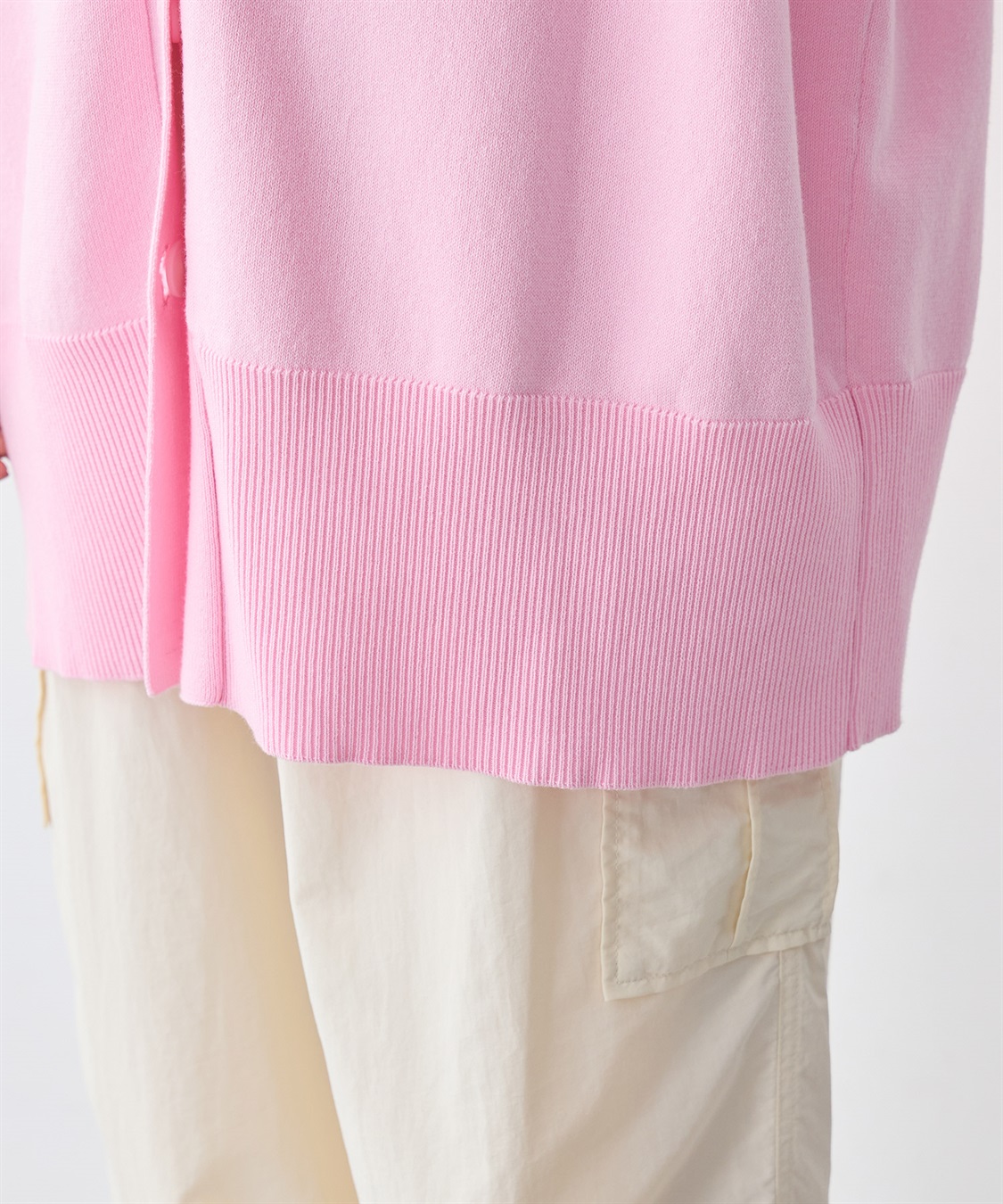 anyfee 【anyfee/大きいサイズ】スウェットライクVネックニットカーディガン_sub_13