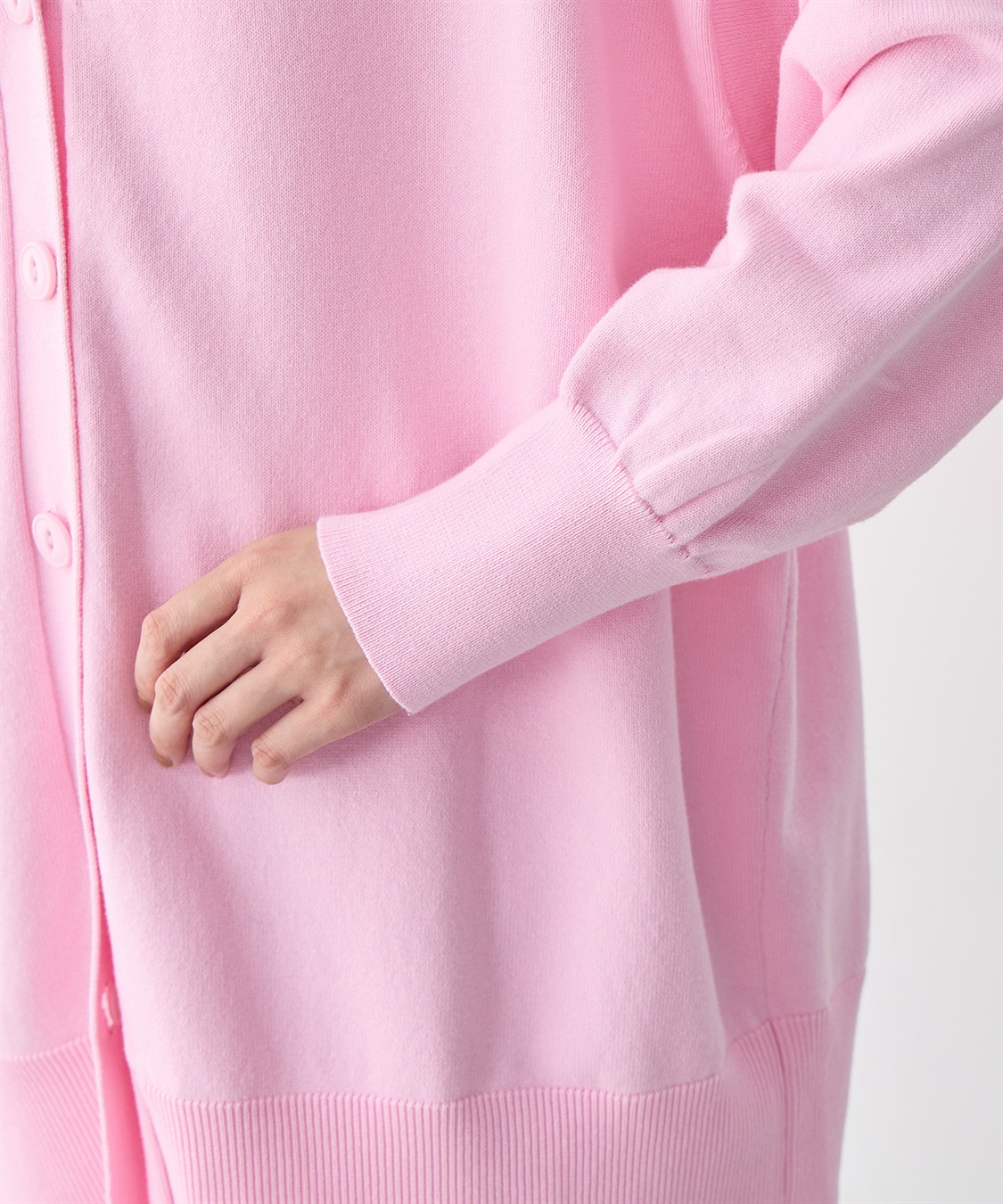 anyfee 【anyfee/大きいサイズ】スウェットライクVネックニットカーディガン_sub_15