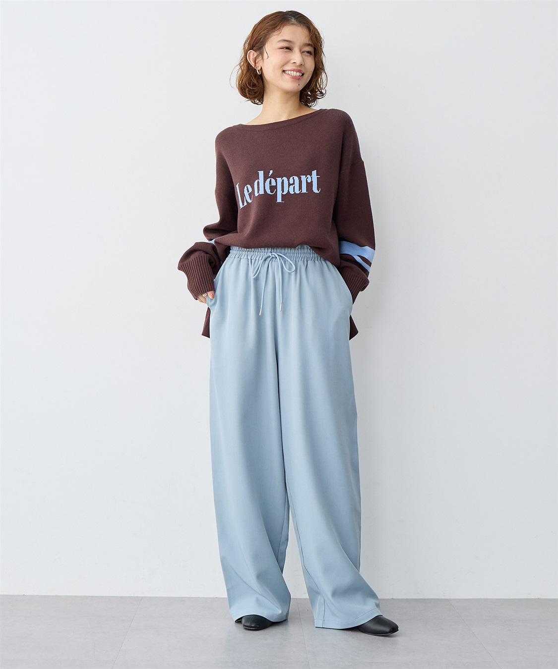 anyfee 【anyfee/大きいサイズ】とろみツイルイージーパンツ《低身長サイズ有》_sub_4