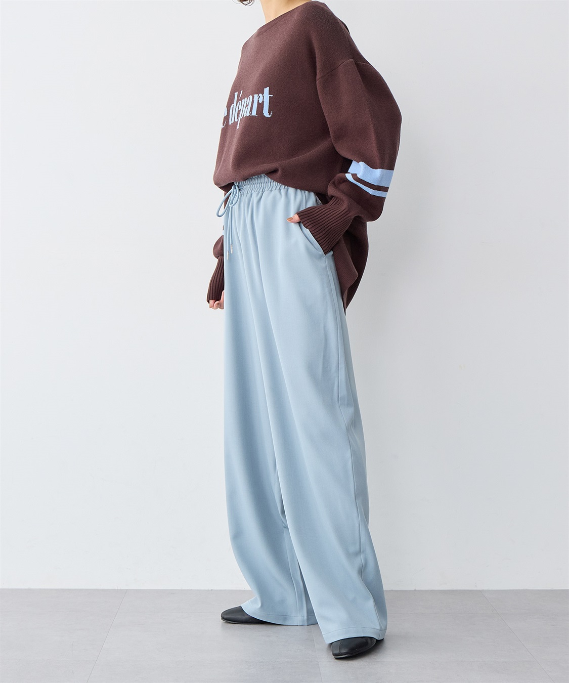 anyfee 【anyfee/大きいサイズ】とろみツイルイージーパンツ《低身長サイズ有》_sub_20