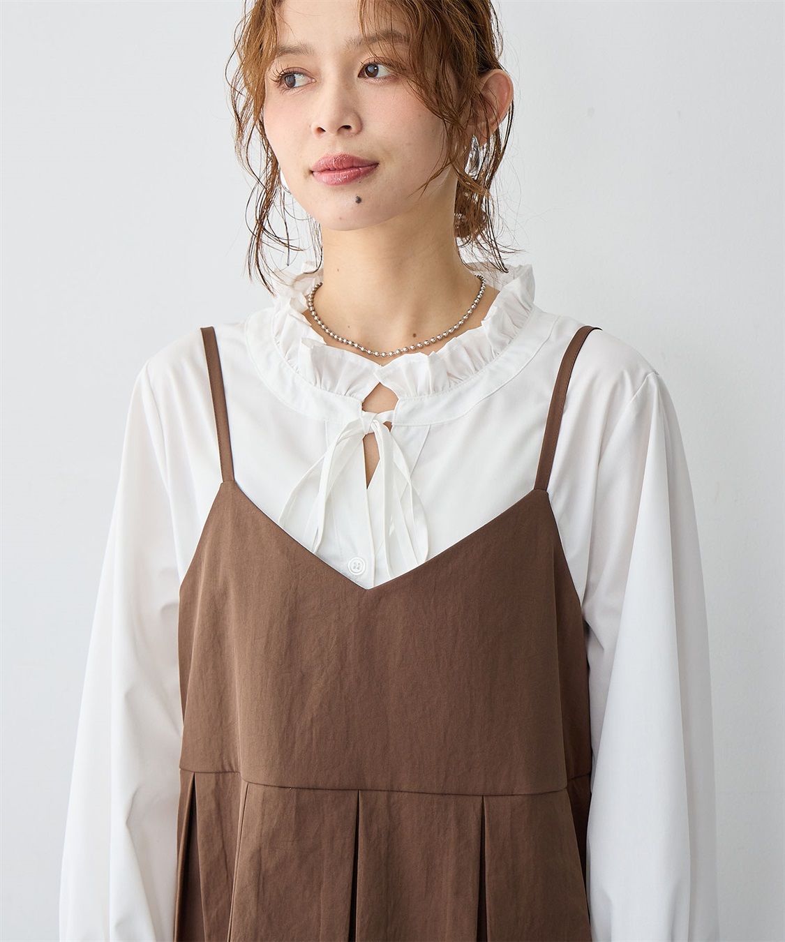 anyfee 【anyfee/大きいサイズ】ペプラムキャミワンピース_sub_10