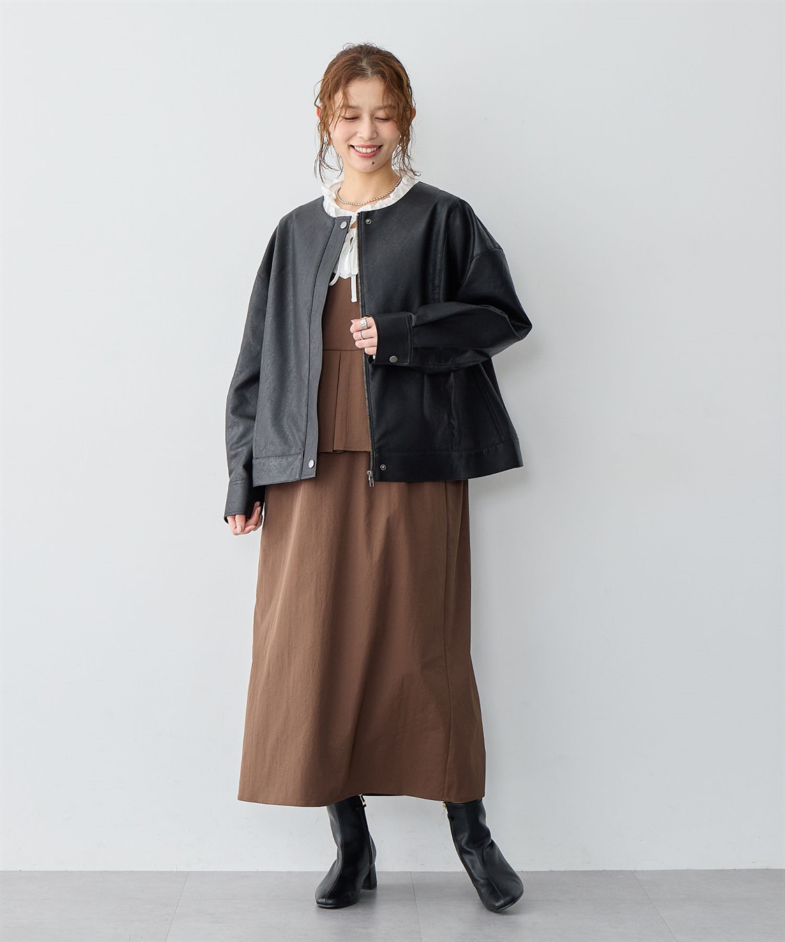 anyfee 【anyfee/大きいサイズ】ペプラムキャミワンピース_sub_11