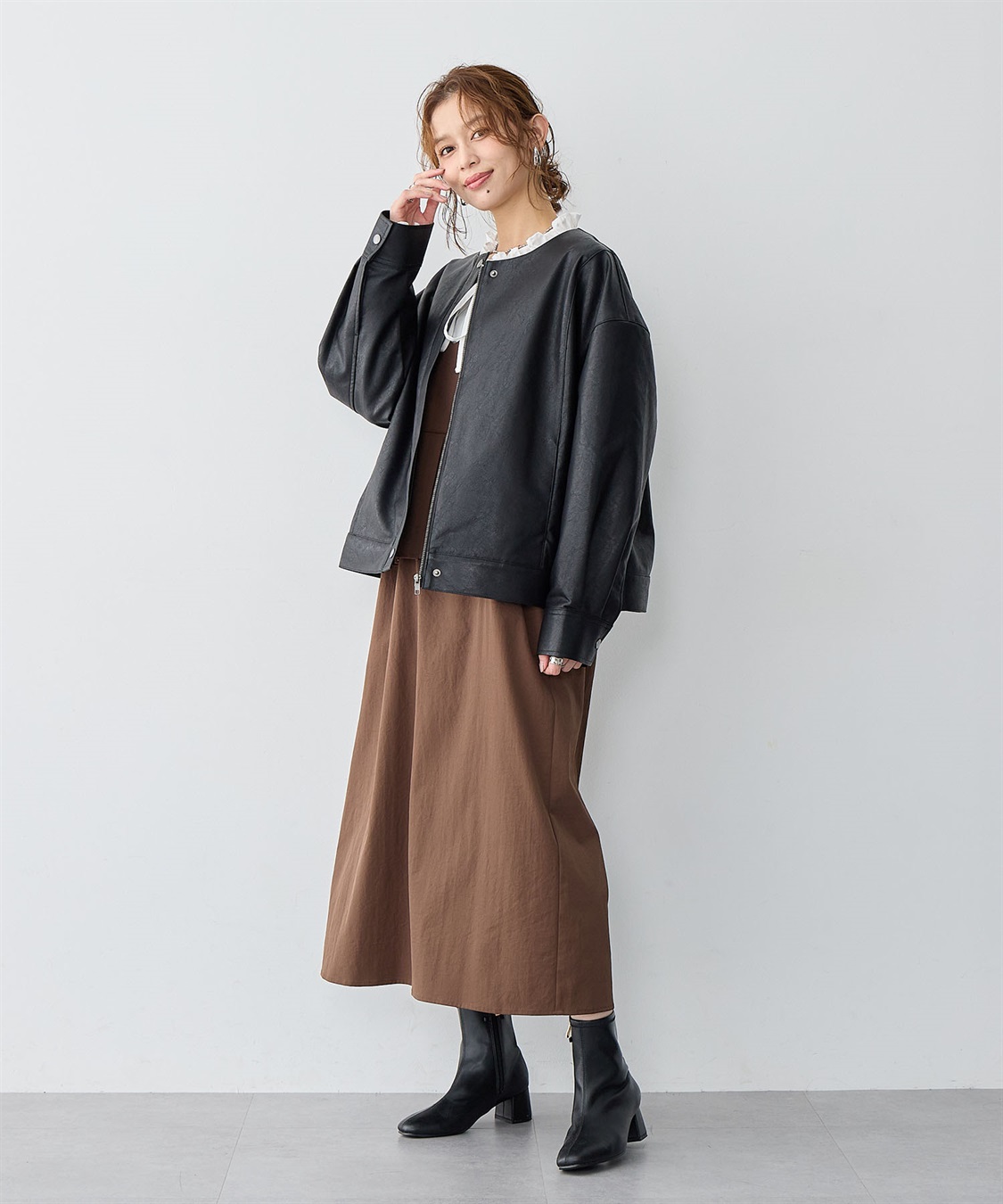 anyfee 【anyfee/大きいサイズ】ペプラムキャミワンピース_sub_12