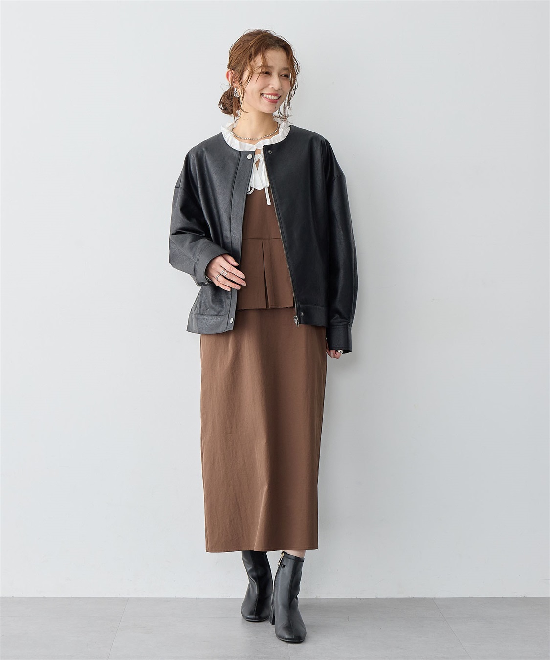 anyfee 【anyfee/大きいサイズ】ペプラムキャミワンピース_sub_13