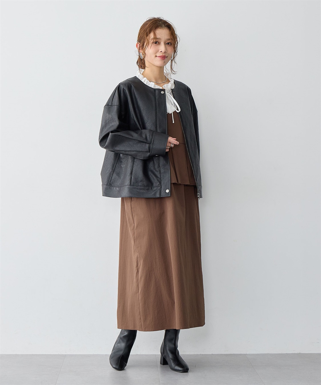 anyfee 【anyfee/大きいサイズ】ペプラムキャミワンピース_sub_14