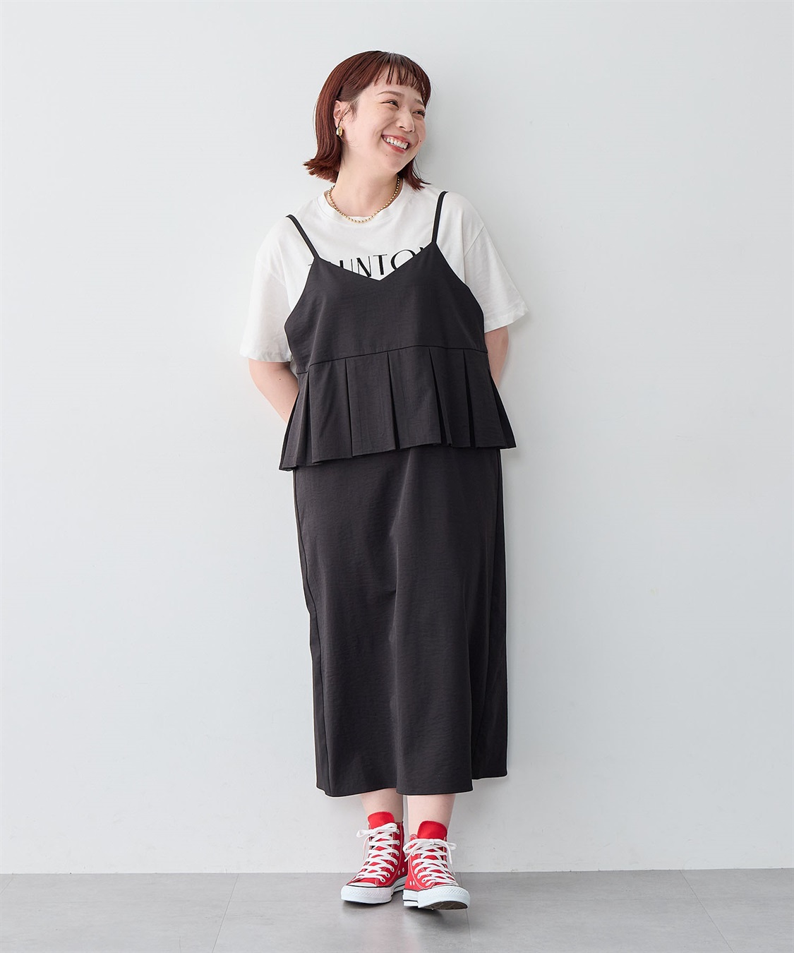 anyfee 【anyfee/大きいサイズ】ペプラムキャミワンピース_sub_15