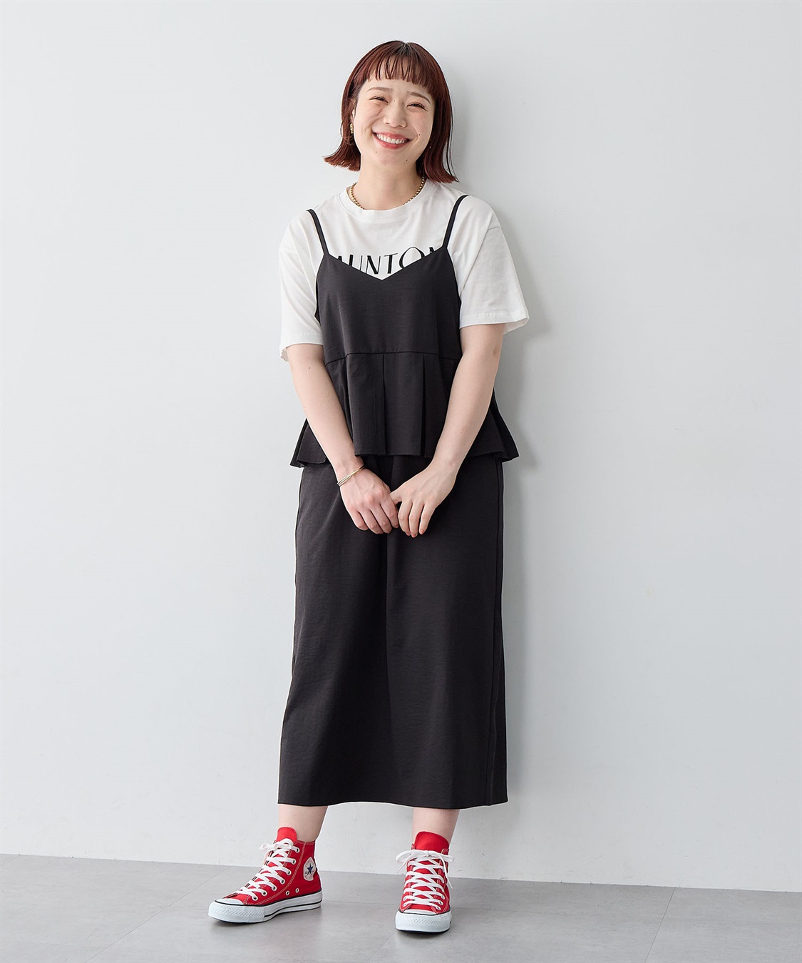 anyfee 【anyfee/大きいサイズ】ペプラムキャミワンピース_sub_16