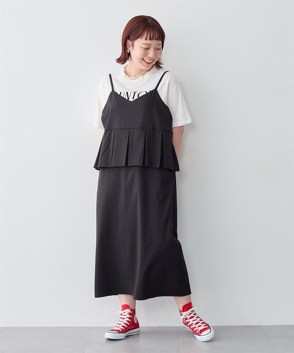 anyfee 【anyfee/大きいサイズ】ペプラムキャミワンピース_sub_17