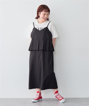 Life Style by cross marche 【anyfee/大きいサイズ】ペプラムキャミワンピース_subthumb_17