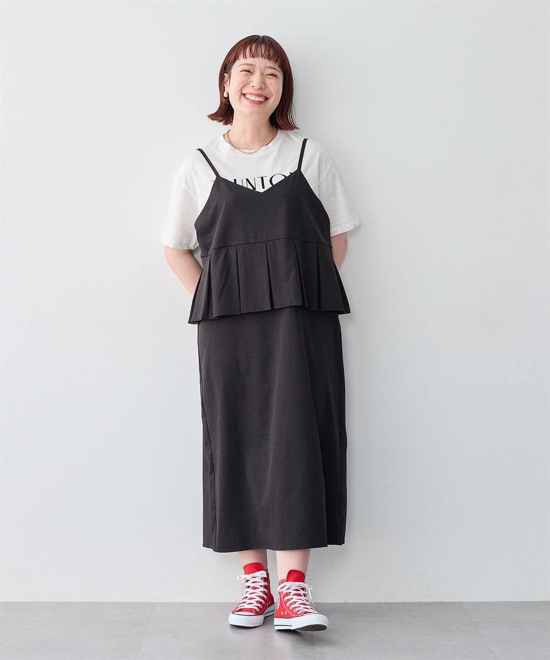 anyfee 【anyfee/大きいサイズ】ペプラムキャミワンピース_sub_18