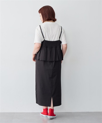 Life Style by cross marche 【anyfee/大きいサイズ】ペプラムキャミワンピース_subthumb_19