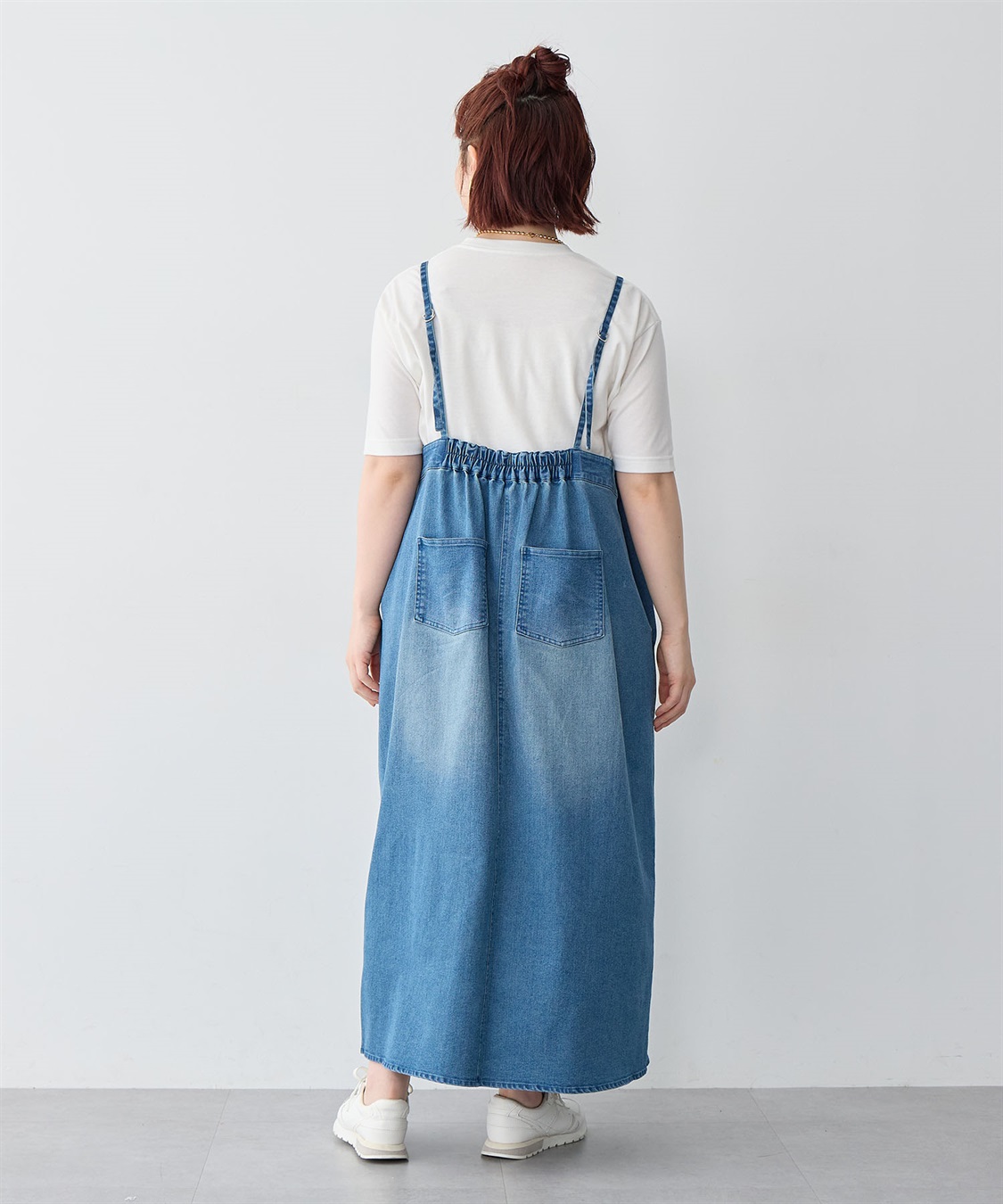 anyfee 【anyfee/大きいサイズ】フロントジップデニムキャミワンピース/ジャンパースカート_sub_8