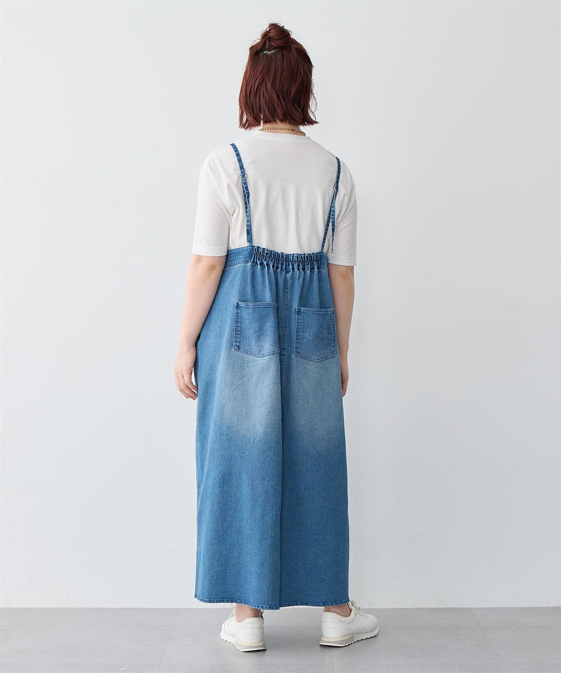 anyfee 【anyfee/大きいサイズ】フロントジップデニムキャミワンピース/ジャンパースカート_sub_13