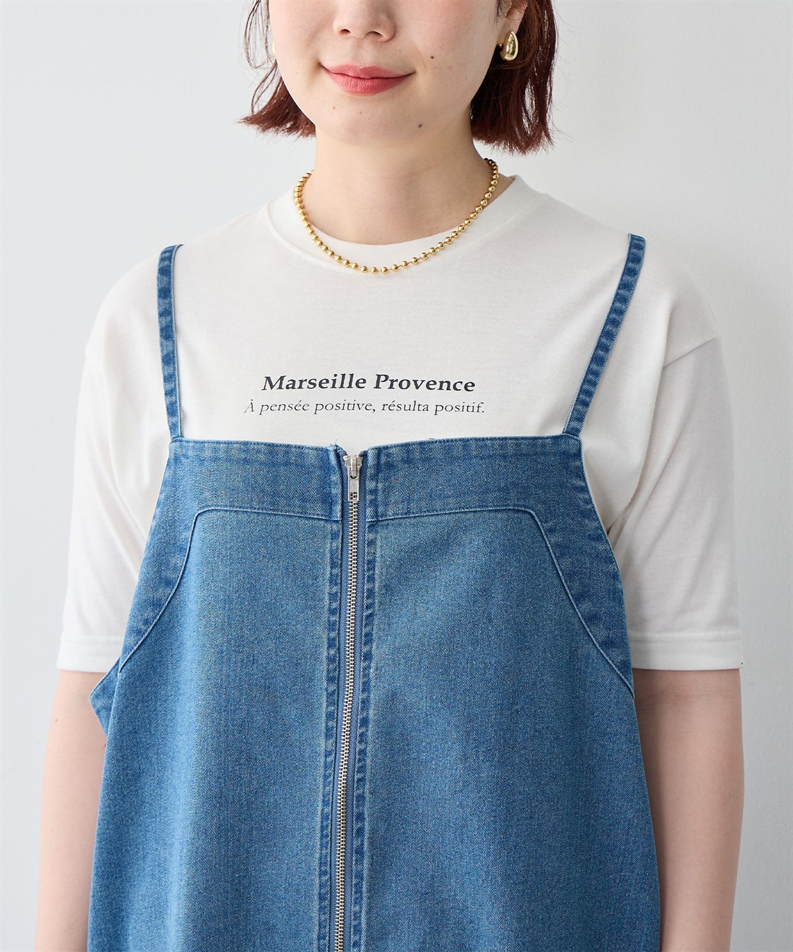 anyfee 【anyfee/大きいサイズ】フロントジップデニムキャミワンピース/ジャンパースカート_sub_14