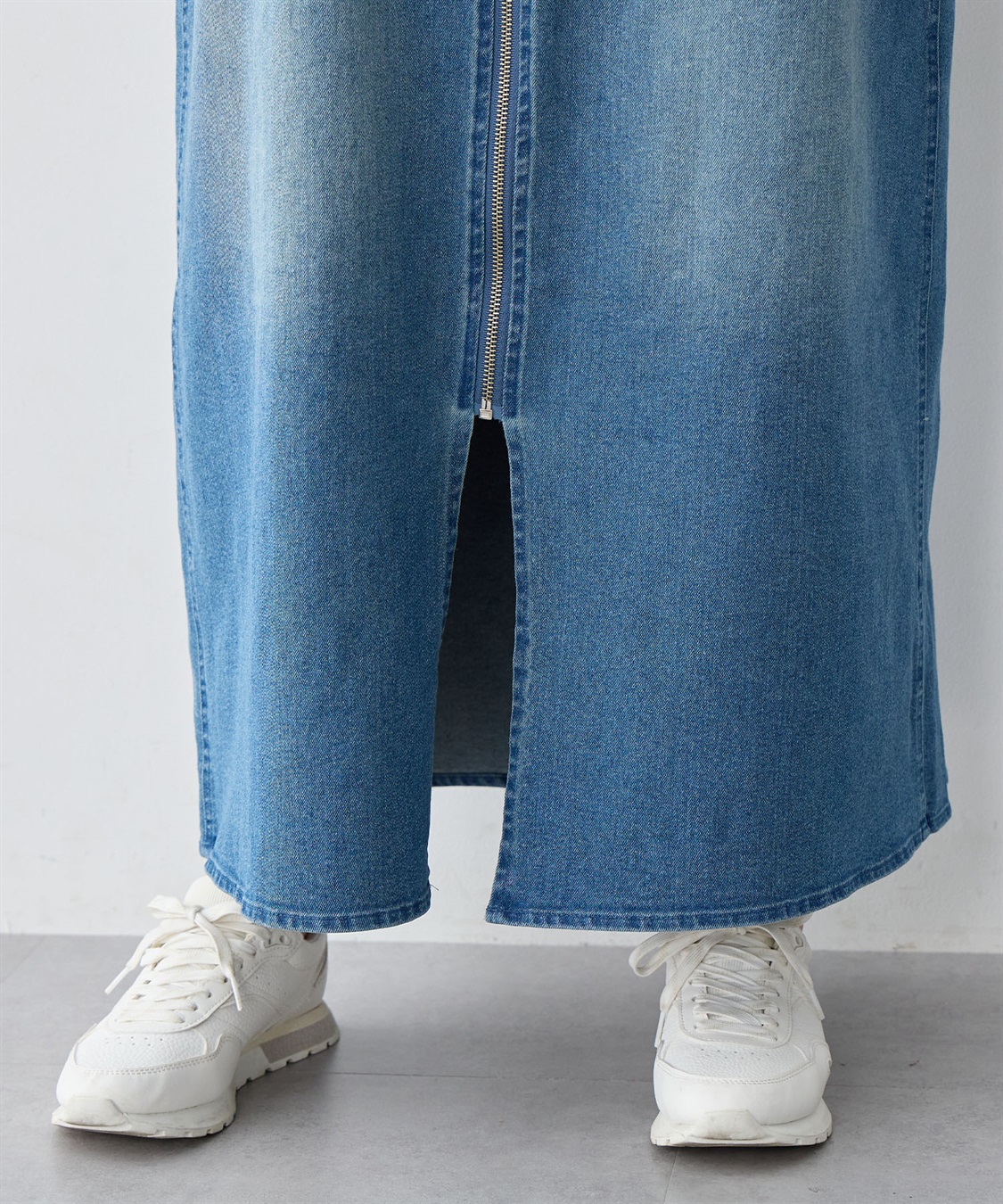 anyfee 【anyfee/大きいサイズ】フロントジップデニムキャミワンピース/ジャンパースカート_sub_15