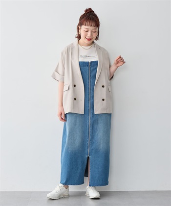 Life Style by cross marche 【anyfee/大きいサイズ】フロントジップデニムキャミワンピース/ジャンパースカート_subthumb_18