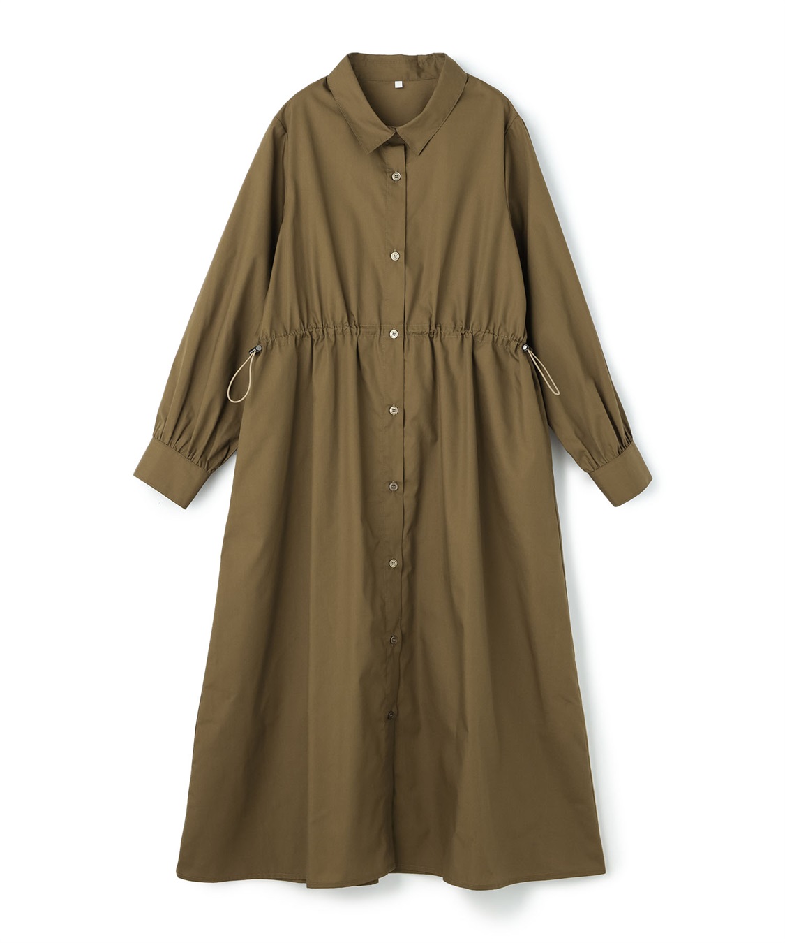 anyfee 【anyfee/大きいサイズ】ウエストドロストブロードシャツワンピース_sub_19