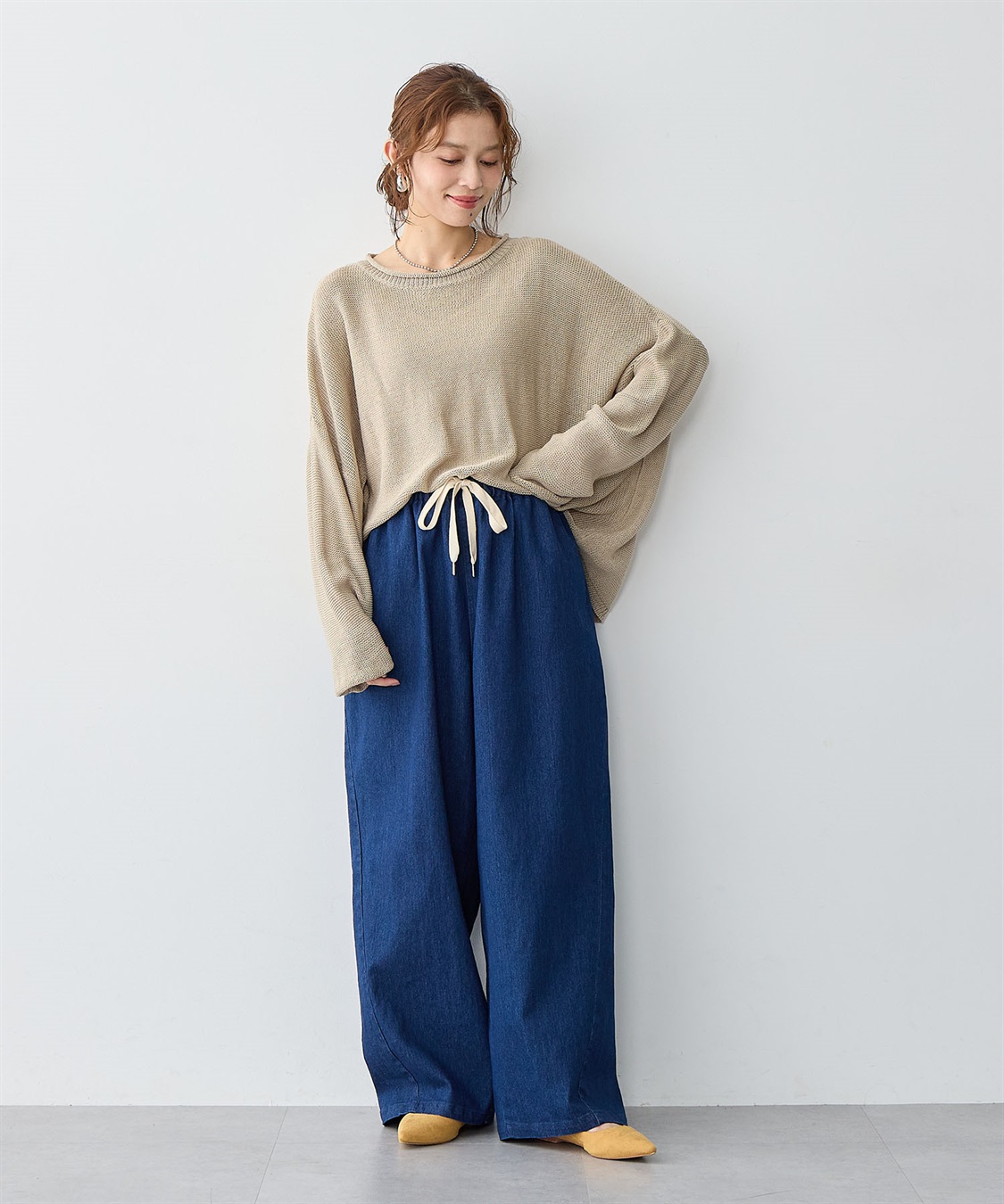 Life Style by cross marche 【anyfee/大きいサイズ】リネンライクルーズニットプルオーバー_sub_8
