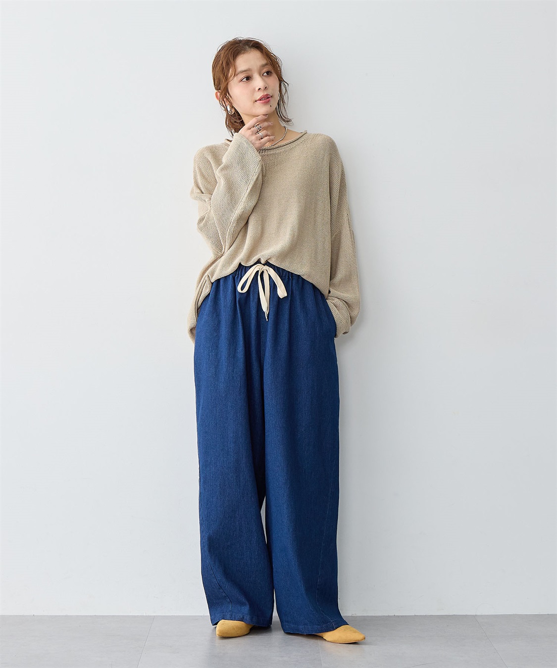 Life Style by cross marche 【anyfee/大きいサイズ】リネンライクルーズニットプルオーバー_sub_10