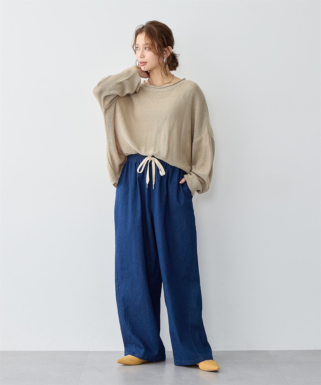 Life Style by cross marche 【anyfee/大きいサイズ】リネンライクルーズニットプルオーバー_sub_11