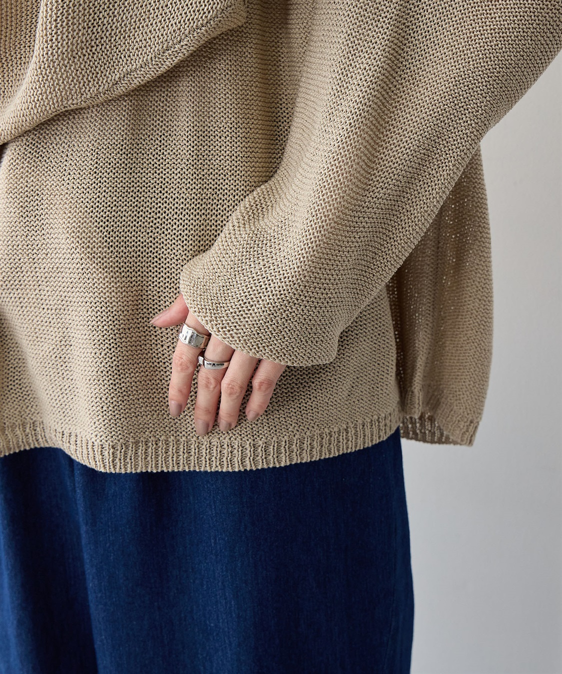 Life Style by cross marche 【anyfee/大きいサイズ】リネンライクルーズニットプルオーバー_sub_13