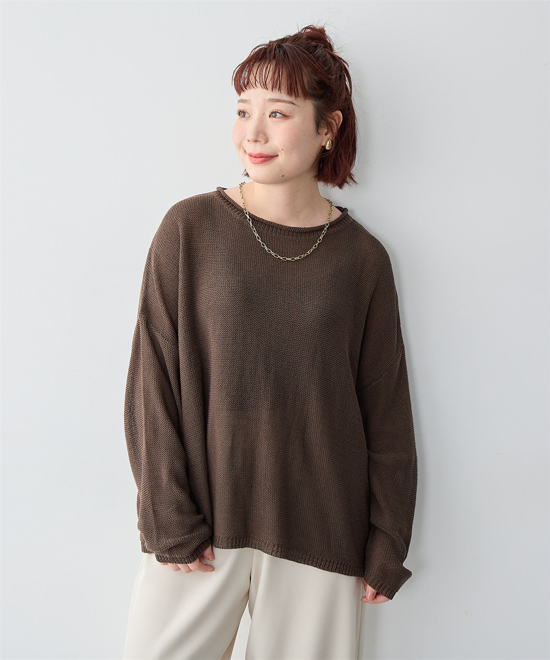 Life Style by cross marche 【anyfee/大きいサイズ】リネンライクルーズニットプルオーバー_sub_17