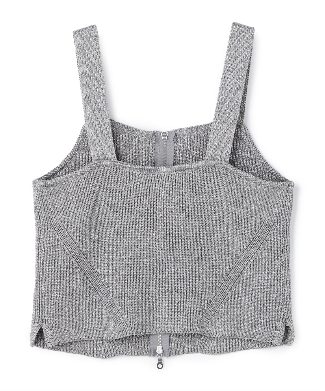 Life Style by cross marche 【anyfee/大きいサイズ】フロントWジップラメニットビスチェ_sub_25